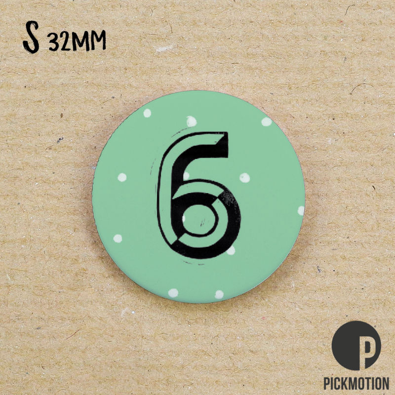 Image de  Magnet diam 32mm linocut 6 