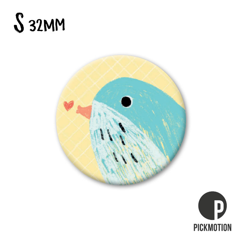 Ref. PICMSA0409, Magnet diam 32mm oiseau