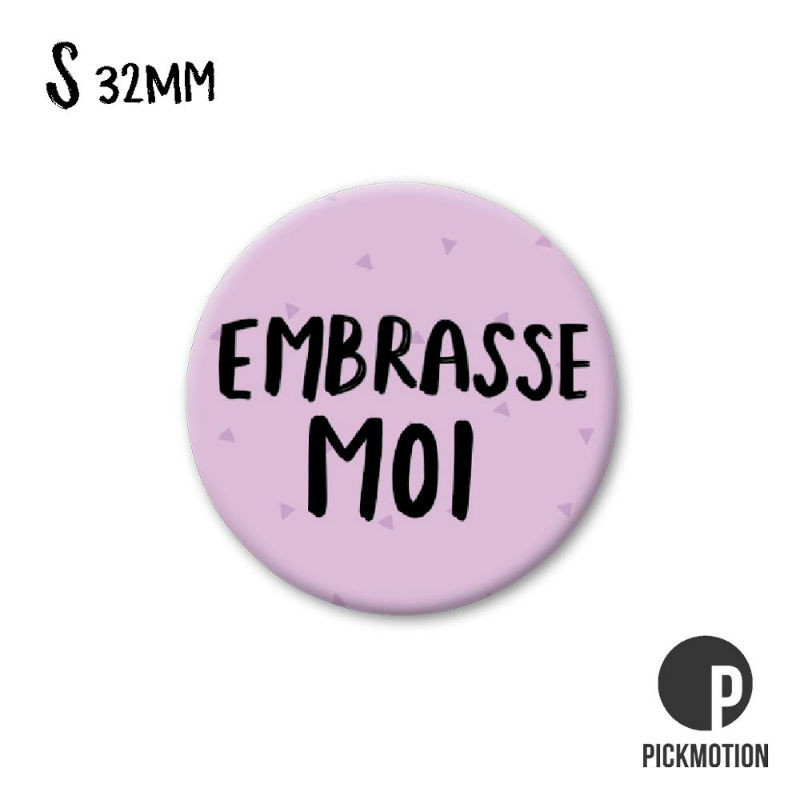 Ref. PICMSQ0217FR, Magnet diam 32 mm embrasse moi