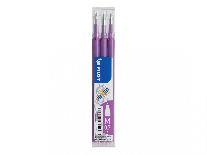 Image de  Étui de 3 recharges pour stylo Frixion 0,7 mauve 