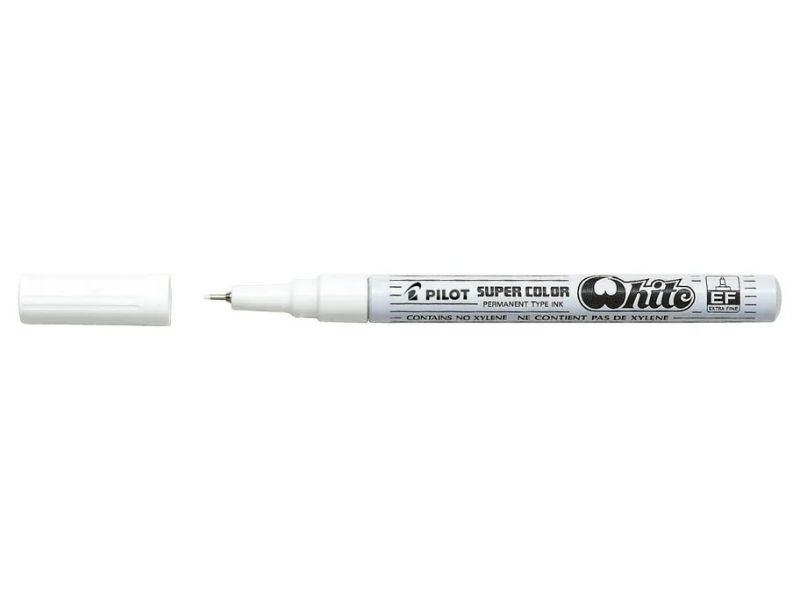 Image de  Marqueur Super Color pointe extra fine blanc 