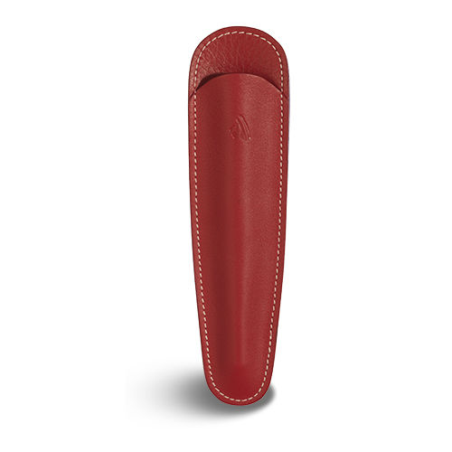 Image de  Fourreau stylo cuir grand modèle Riviera rouge 