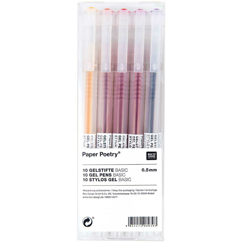 Image de  Paquet 10 stylos gel basic 0,5mm 