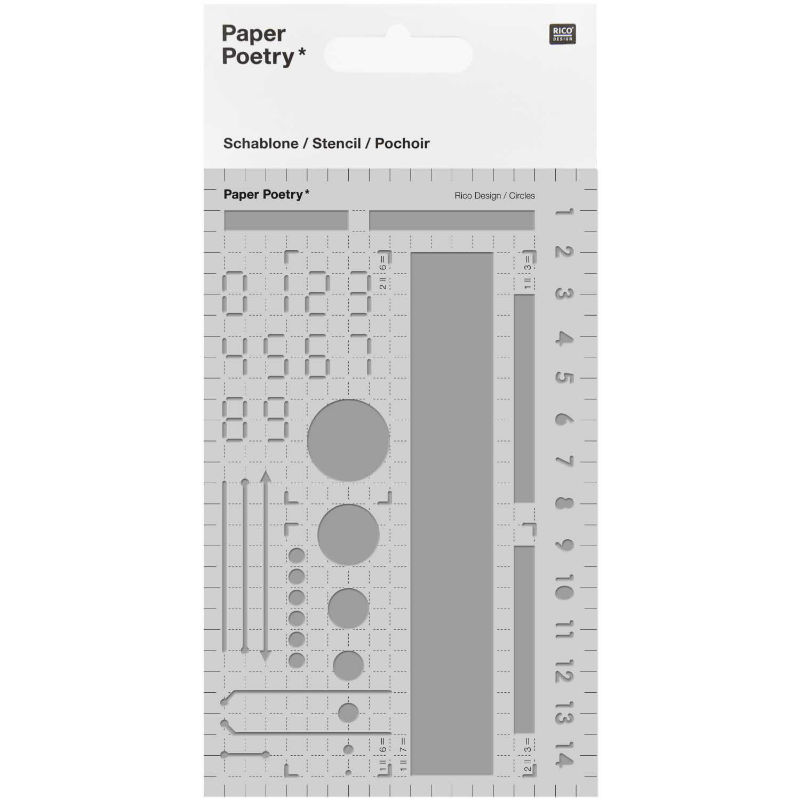 Ref. RIC990017633, Pochoir basic bullet journal, marque RICO DESIGN