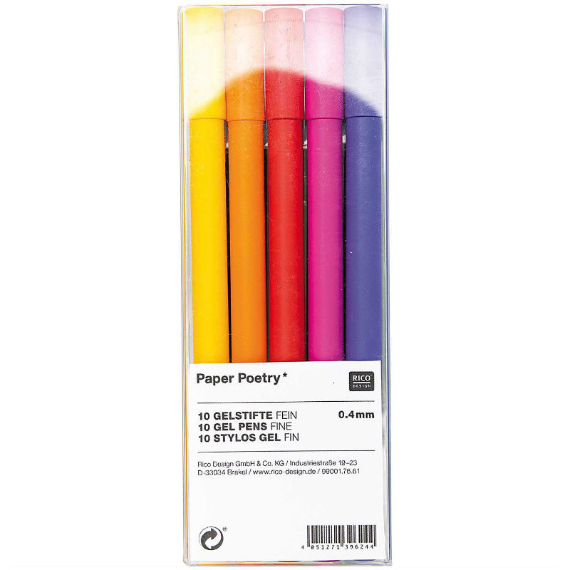 Image de  Paquet 10 stylos gel fin 0,4mm 