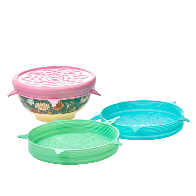 Ref. RICKITLIXC19, Couvercle en silicone pour bol moyen en mélamine ass, Assorties, marque RICE