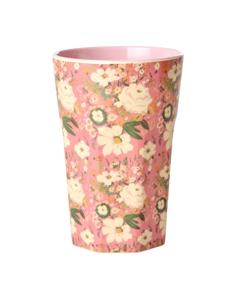 Image de  Grande tasse 400ML corail imprimé fleurs allison 