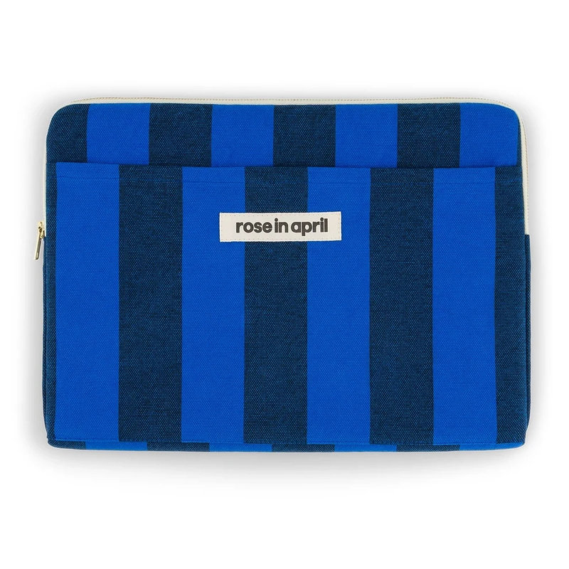 Ref. ROSART000002034, ROSE IN APRIL - Pochettes d'ordinateur 13/14' Octave big rayure night/blue, Bleu, marque ROSE IN APRIL
