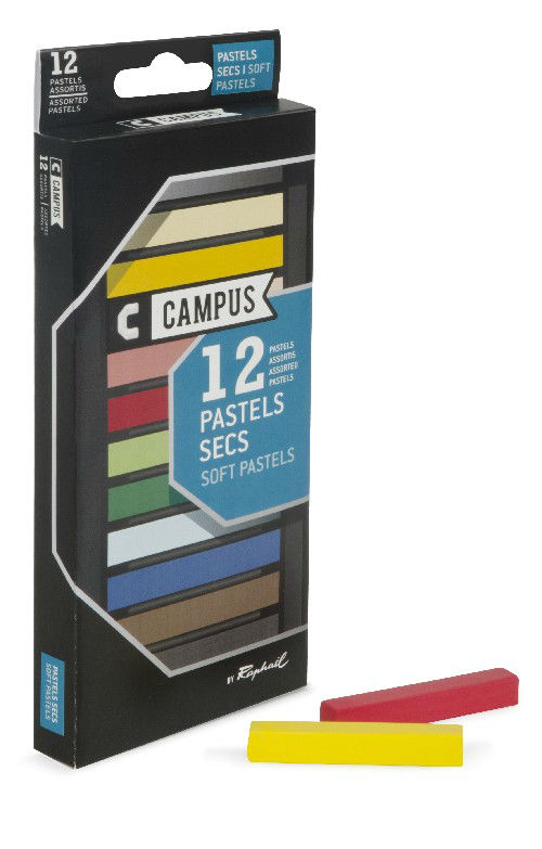 Image de  Boite 12 crayons pastels sec campus 