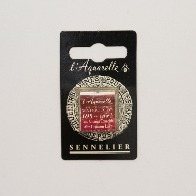 Image de  1/2 godet aquarelle laque alizarine cramoisie s3 