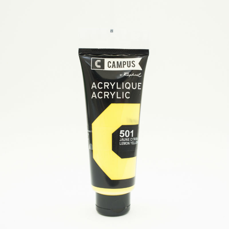 Image de  Tube 100 ml acrylique jaune citron 
