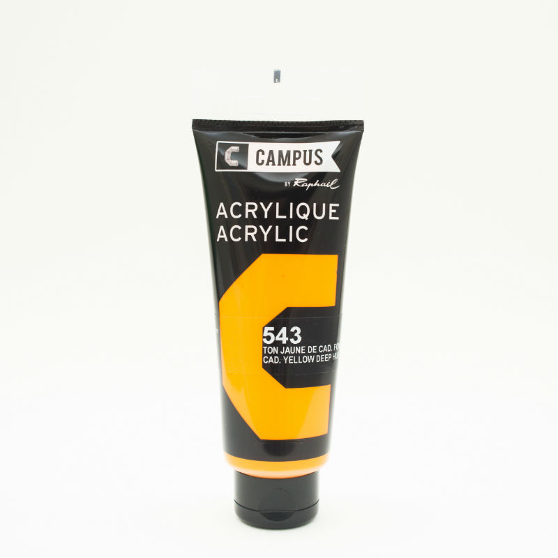Image de  Tube 100 ml acrylique ton jaune de cadmium 