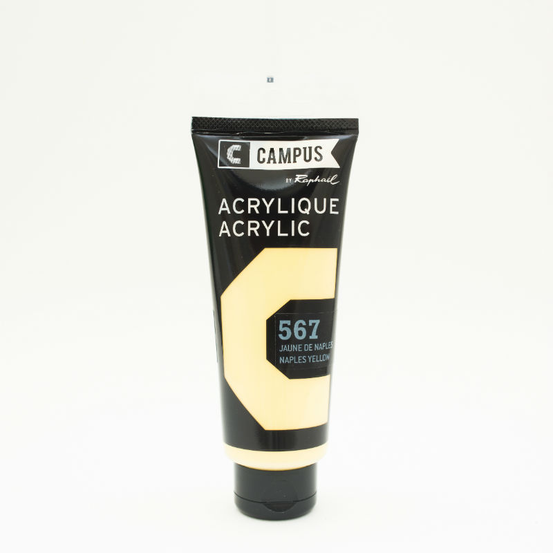 Image de  Tube 100 ml acrylique jaune de naples 