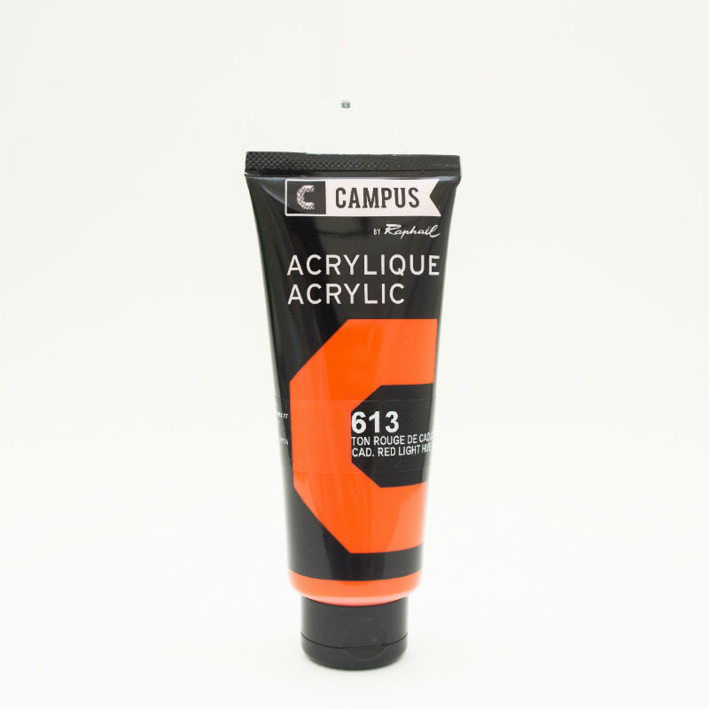 Image de  Tube 100 ml acrylique ton rouge de cadmium 