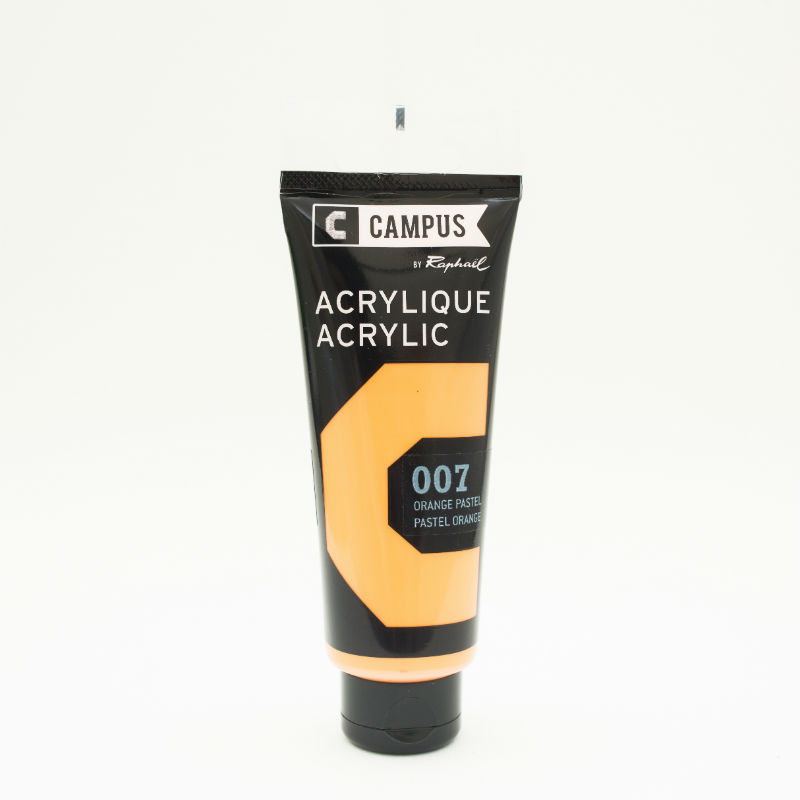 Image de  Tube 100 ml acrylique orange pastel 