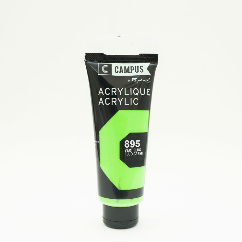 Image de  Tube 100 ml acrylique vert fluo 
