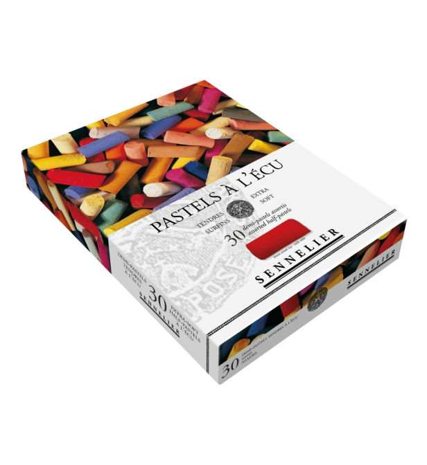 Image de  Boite 30 demi pastels ecu ass 