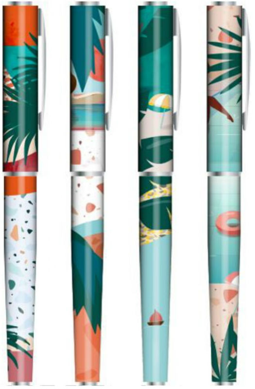 Image de  Stylo bille métal effaçable Effacink tropiques 