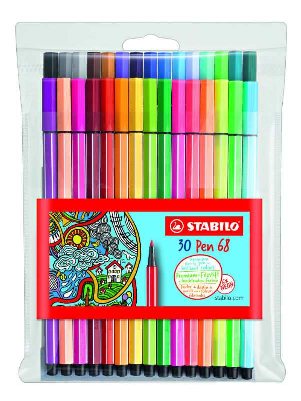 Image de  Pochette 30 pen 68 dont 6 fluo 