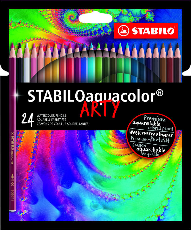 Ref. STA1624120, Étui 24 crayons de couleur Aquacolor Arty, Assorties, marque STABILO