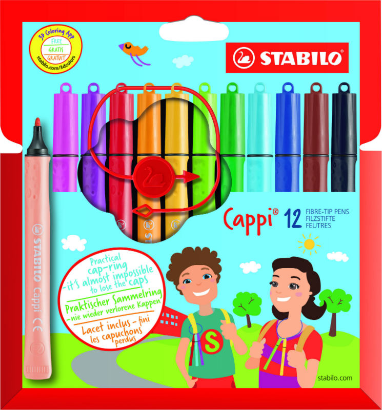 Image de  Etui de 12 feutres de coloriage Cappi 