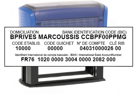 Image de  Marqueur de texte  printy 82 x 25 bleu	 