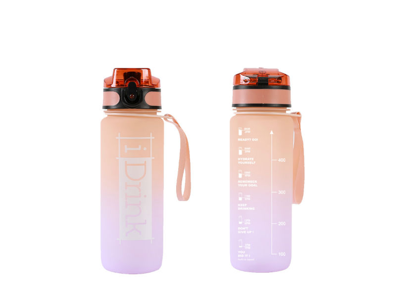 Image de  Gourde Tritan 750ml orange et lilas 