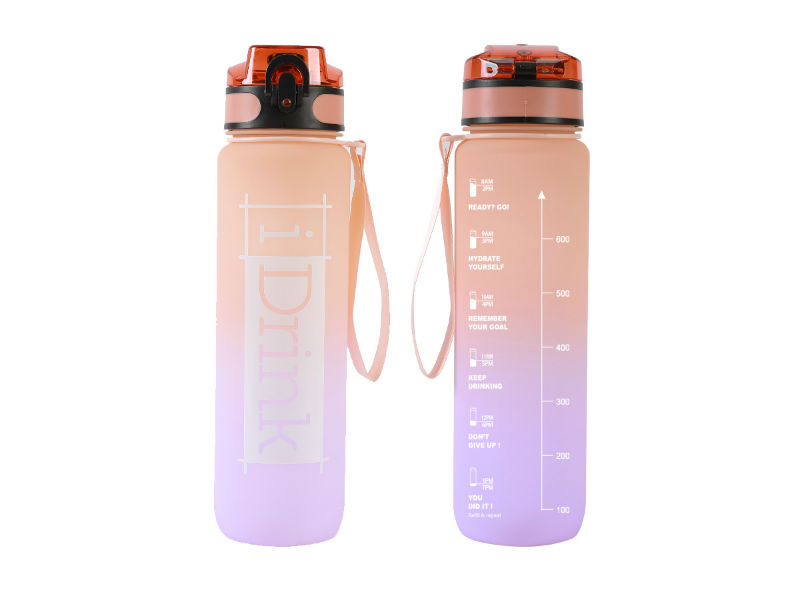 Image de  Gourde Tritan 1L orange et lilas 