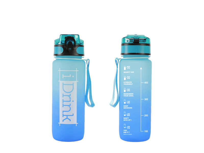 Image de  Gourde Tritan 750ml bleue claire et bleue 