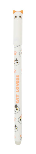 Image de  Stylo effaçable chat orange 