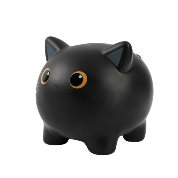 Ref. TOTXL2499, Tirelire chat noir, Noir, marque I-TOTAL