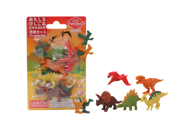 Ref. TROC01014, Set gommes - Dinosaures