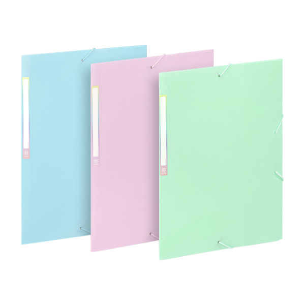 Image de  Pq 3 chemises A4 3 rabats élastique Rainbow Pastel 