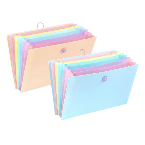 Image de  Trieur extensible A4 8 compartiments Rainbow Pastel 