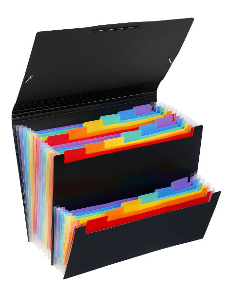 Image de  Trieur extensible A4 18 compartiments Rainbow Class 