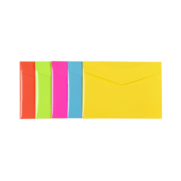 Image de  Pochette enveloppe A5 polypro Happy Fluo 