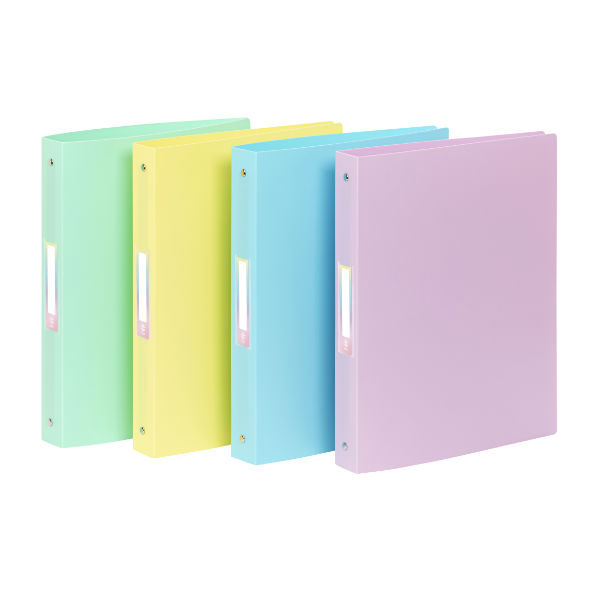 Image de  Classeur souple A4 maxi 4 anneaux dos 4 Rainbow Pastel 