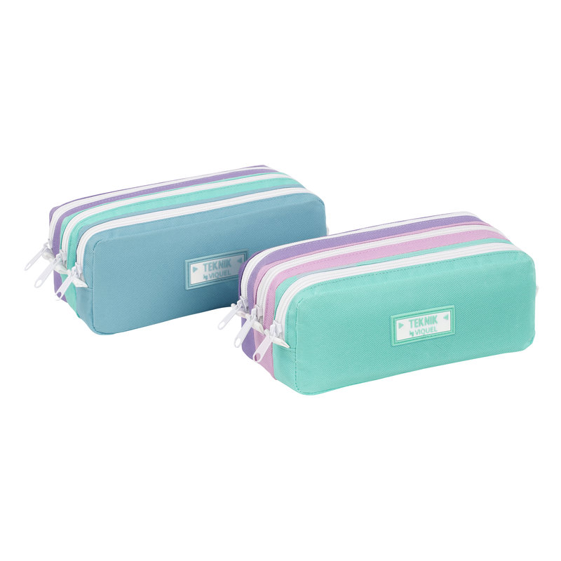 Ref. VIQ78734805, Fourre tout triple Teknik Pastel, Assorties, marque VIQUEL