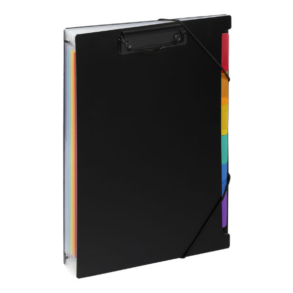 Image de  Trieur extensible A4 6 compartiments + porte-bloc Rainbow Class 