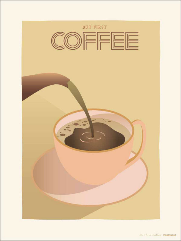 Image de  Affiche 30x40 but first coffee 