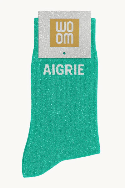 Image de  Chaussettes à Paillettes à Message Aigrie Vert 